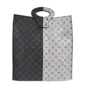 Louis Vuitton Black Silver Monogram Eclipse Split Tote M43816 PL0188 NQ00098